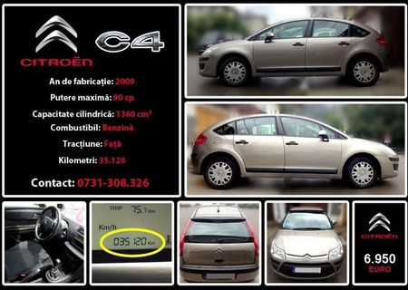 Vand Citroen C4 bej mtalizat in stare perfecta